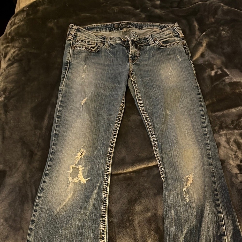 Silver jeans